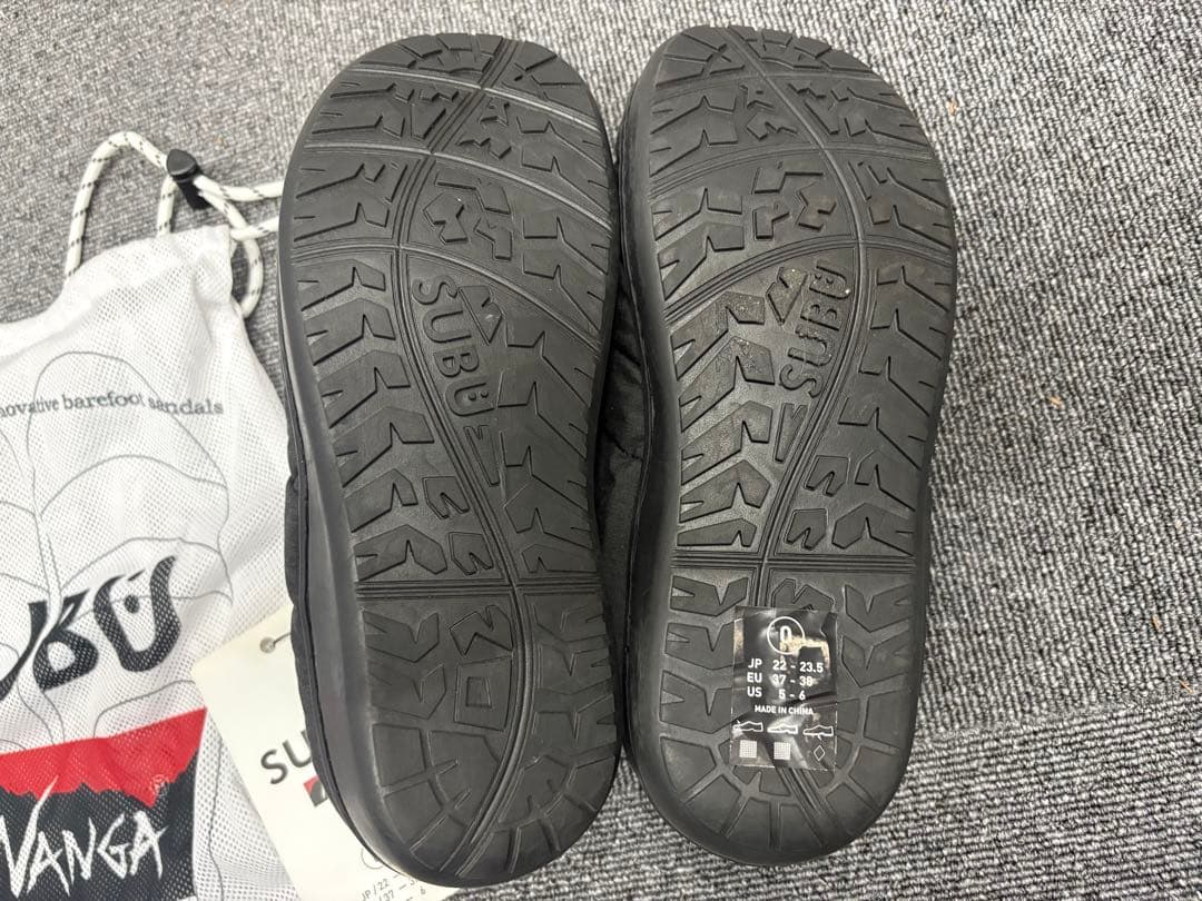 未使用タグ付き　ナンガ スブ タキビ ウィンター サンダル チャコール サイズ0