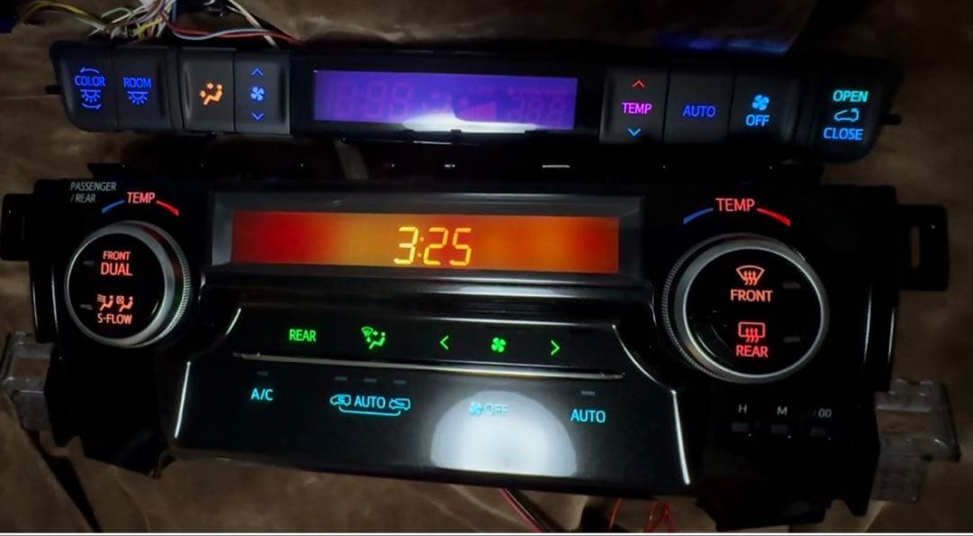 トトロ30アルファード ヴェルファイア ハイブリッド用　前後エアコンパネル