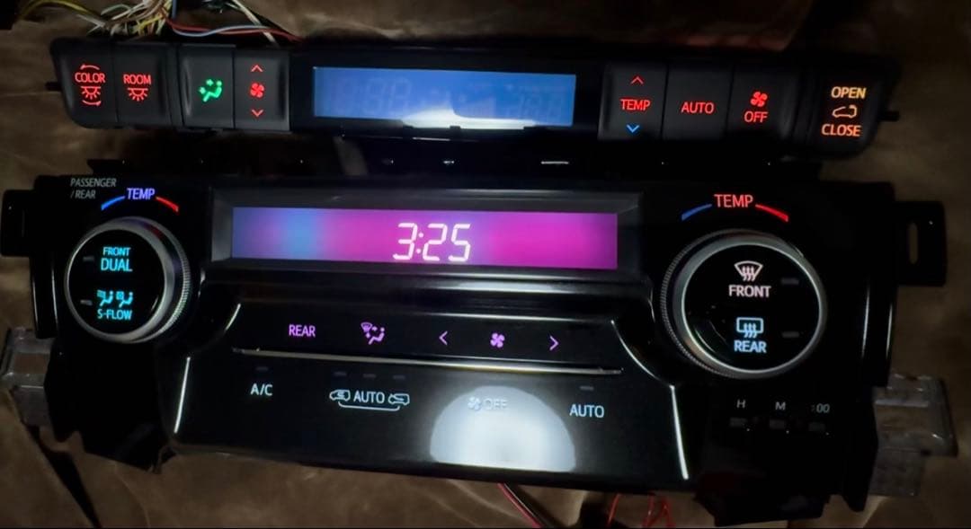 トトロ30アルファード ヴェルファイア ハイブリッド用　前後エアコンパネル