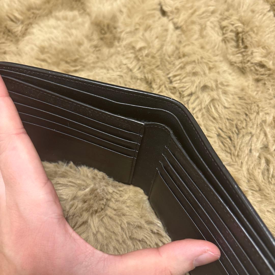 FENDI 二つ折り財布 黒/ブラック メンズ シンプル バグズ