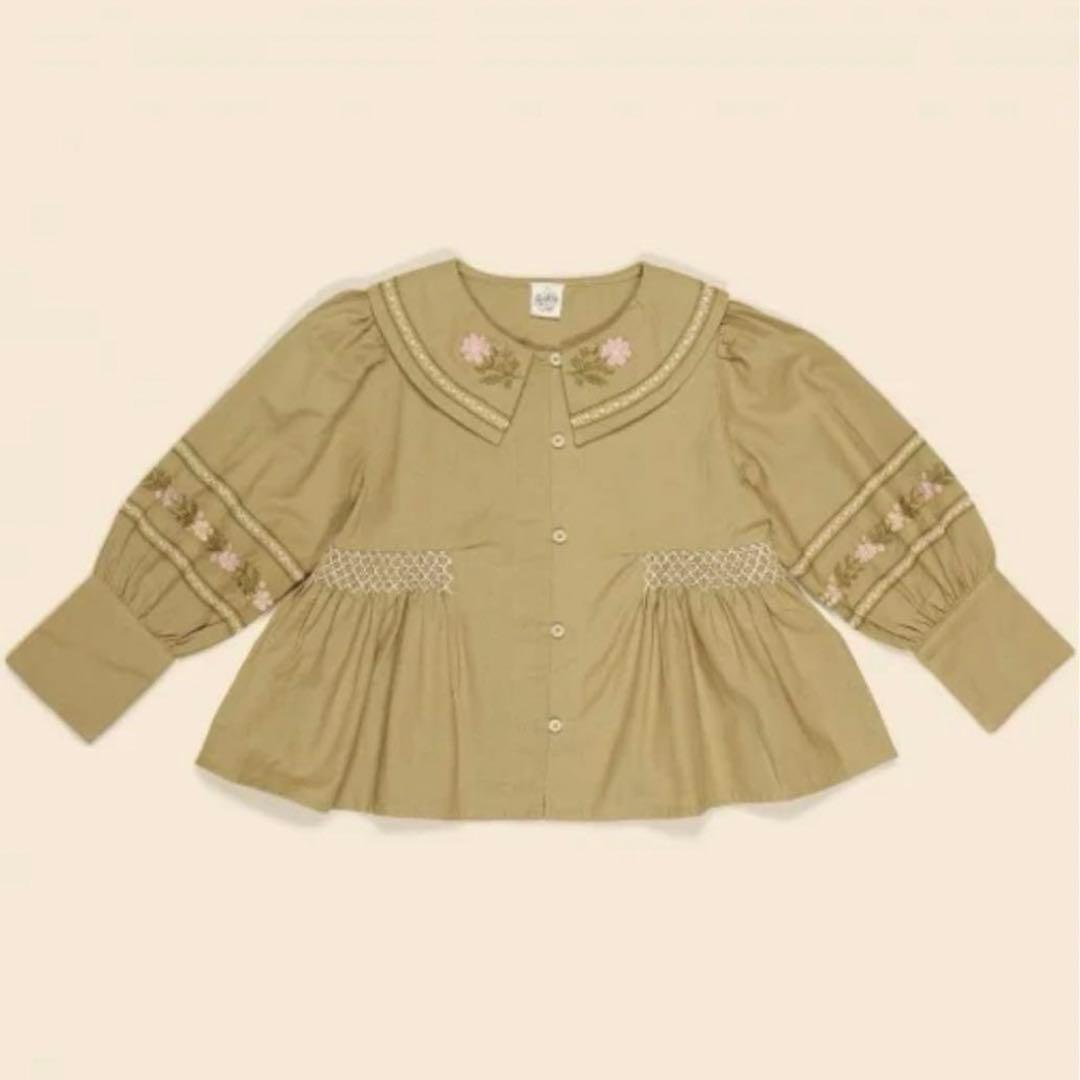 【わたあめ】アポリナ　apolina ブラウス　7-9y