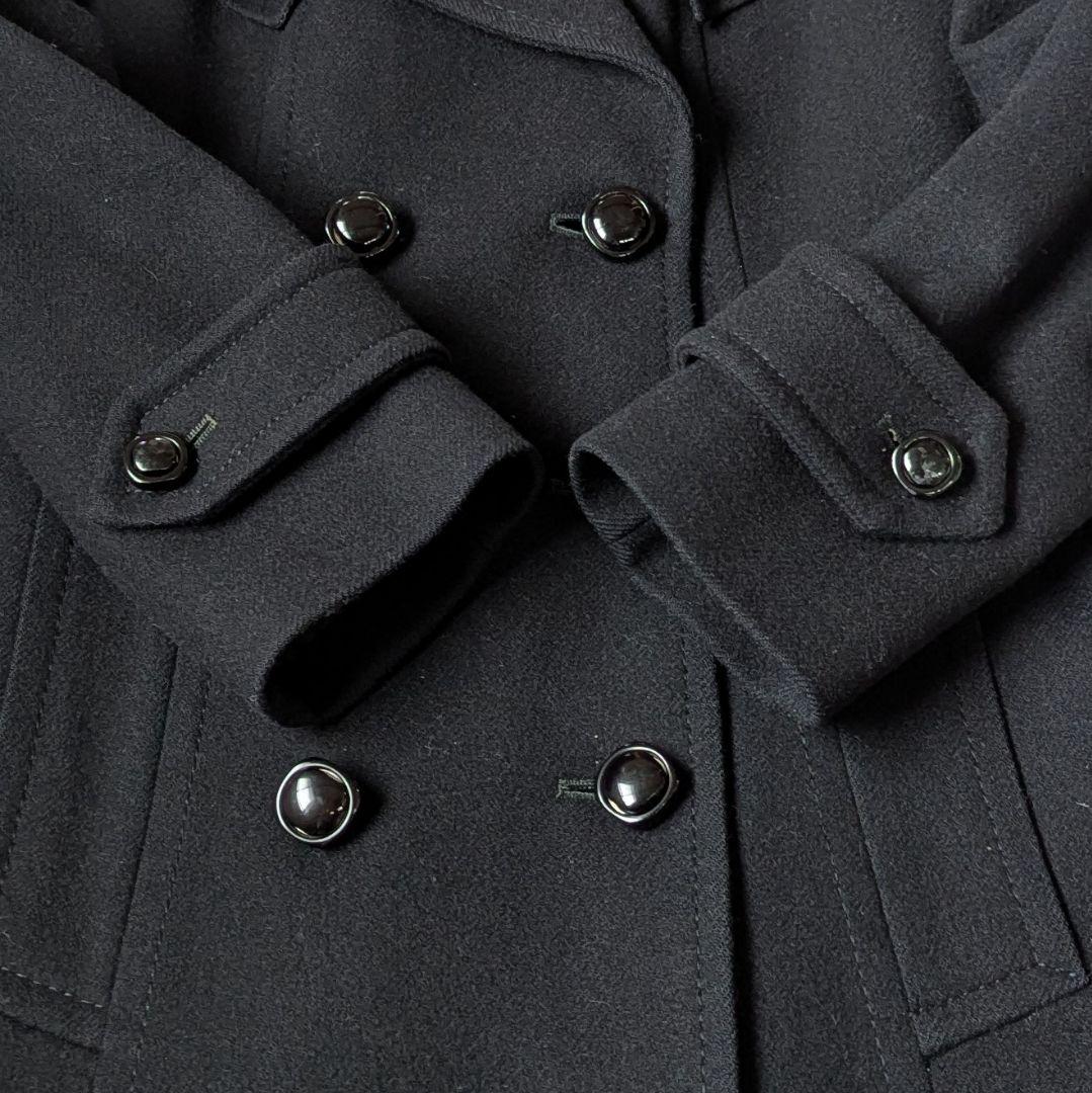 Herno ヘルノ ダブルチェスターコート ブラック 総柄 S相当 ヴィンテージ