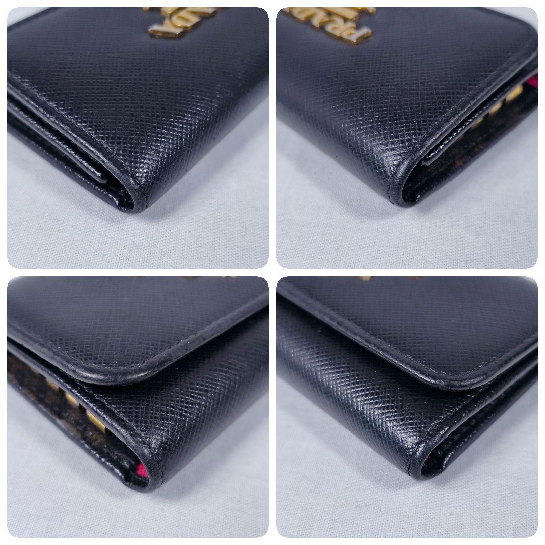 良品✨️　PRADA　プラダ　サフィアーノ マルチカラー　4連キーケース
