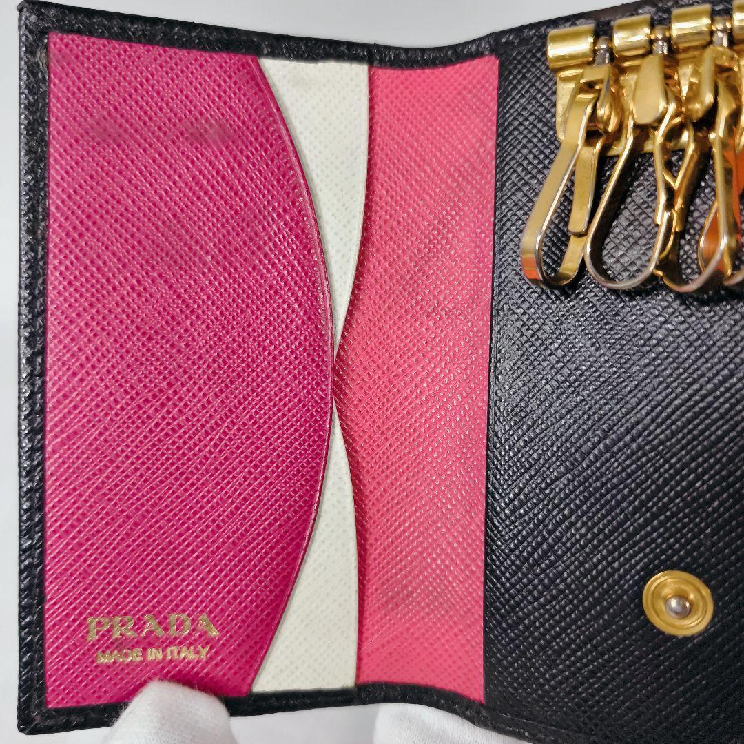 良品✨️　PRADA　プラダ　サフィアーノ マルチカラー　4連キーケース