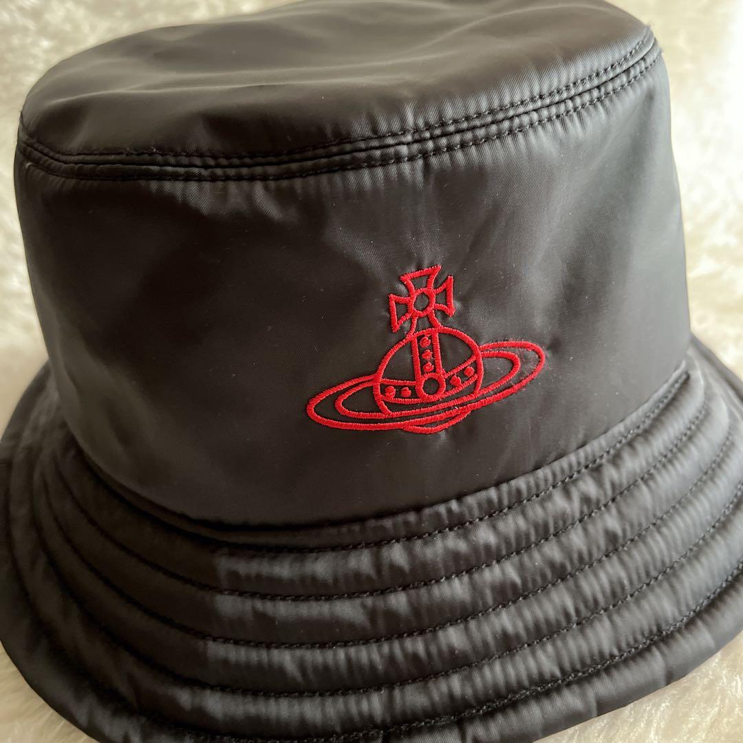 【美品】VivienneWestwood バケットハット　ブラック　オーブロゴ
