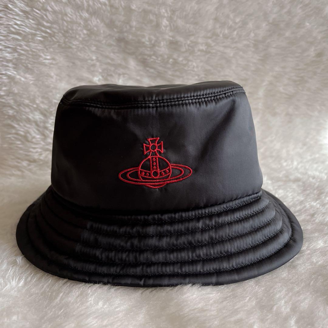 【美品】VivienneWestwood バケットハット　ブラック　オーブロゴ