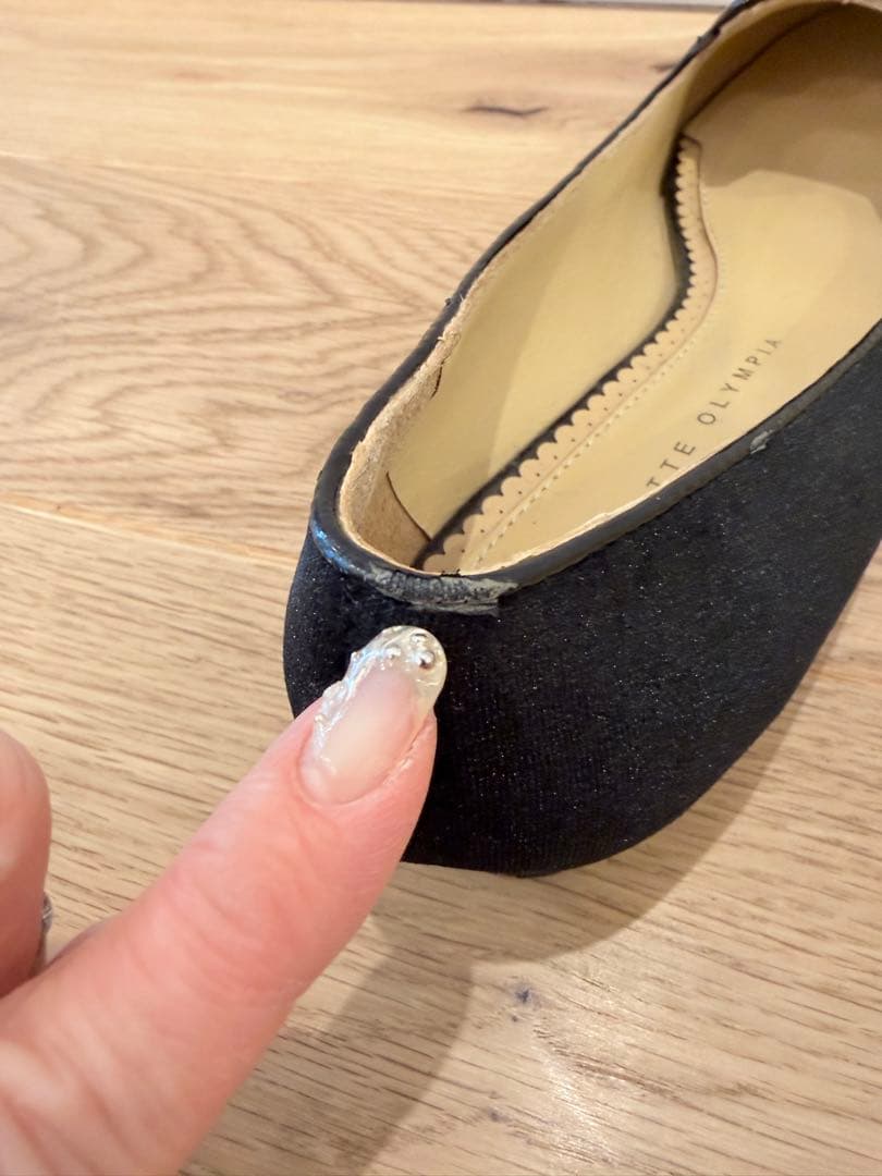 シャルロットオリンピア　フラットシューズ 黒　24.5cm（39） kitty