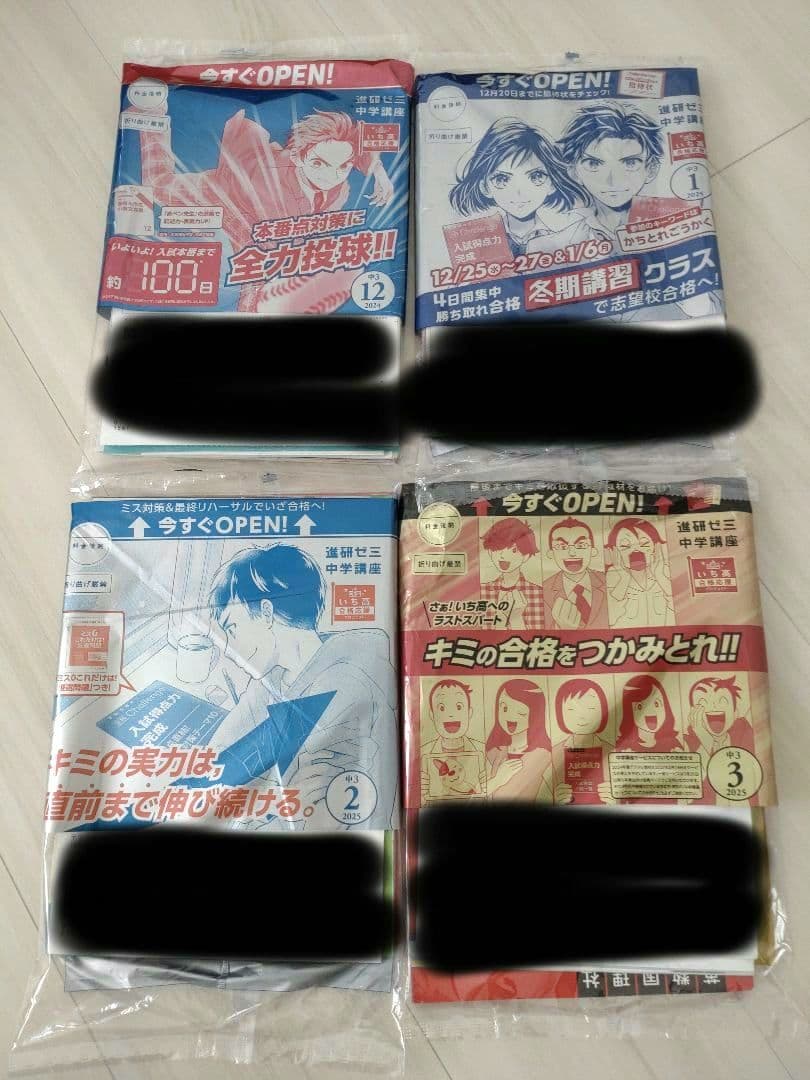 【未使用未開封】進研ゼミ 中学講座 受験対策 定期テスト対策 参考書 家庭学習