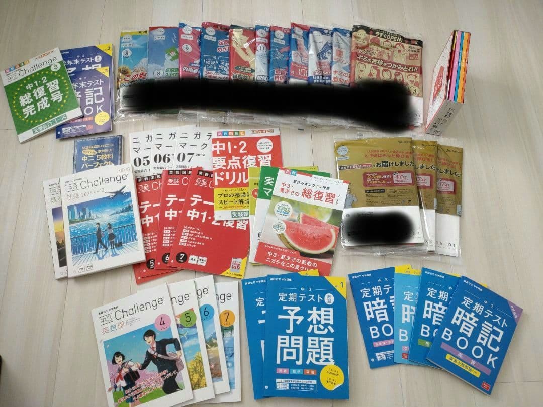 【未使用未開封】進研ゼミ 中学講座 受験対策 定期テスト対策 参考書 家庭学習