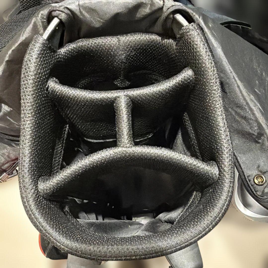 デサントゴルフ　スタンドキャディーバック　オレンジ/ホワイト　9型　47インチ