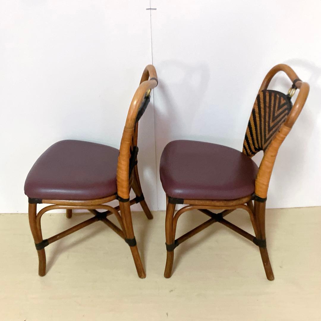 CRES ベントウッドチェア　ダイニングチェア　曲げ木　ラタン　2脚セット