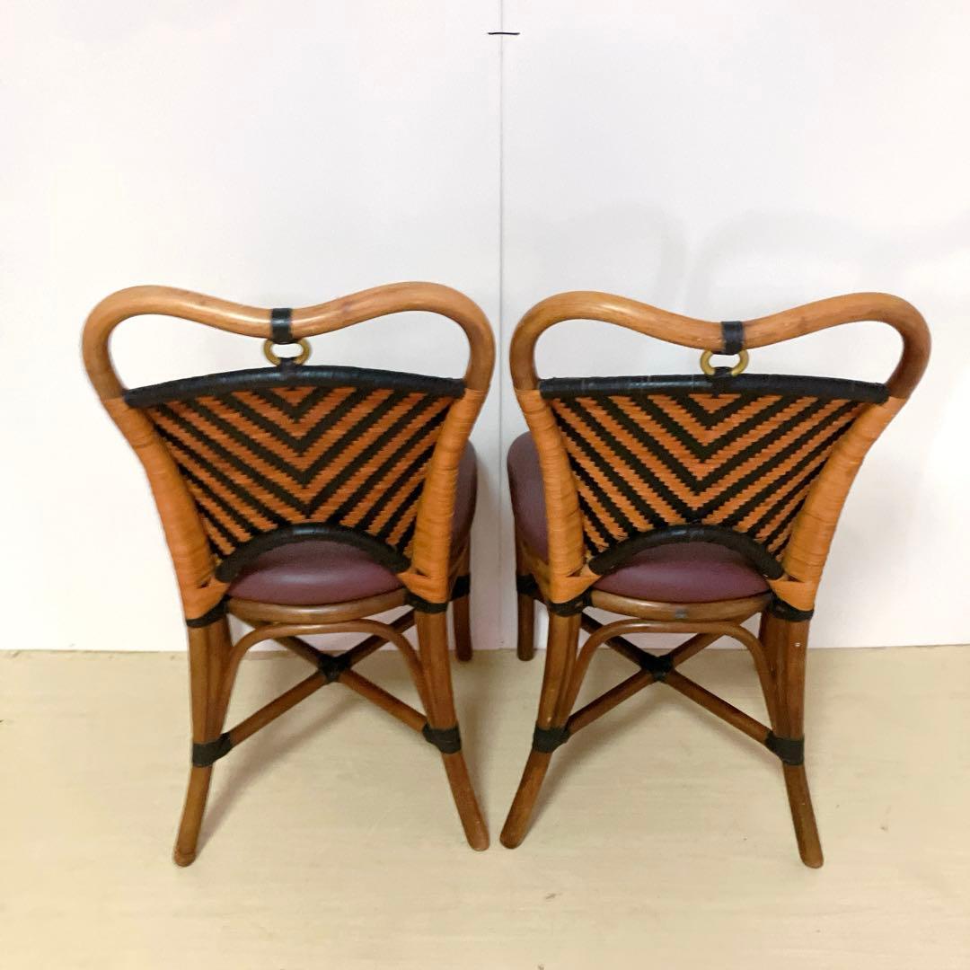 CRES ベントウッドチェア　ダイニングチェア　曲げ木　ラタン　2脚セット