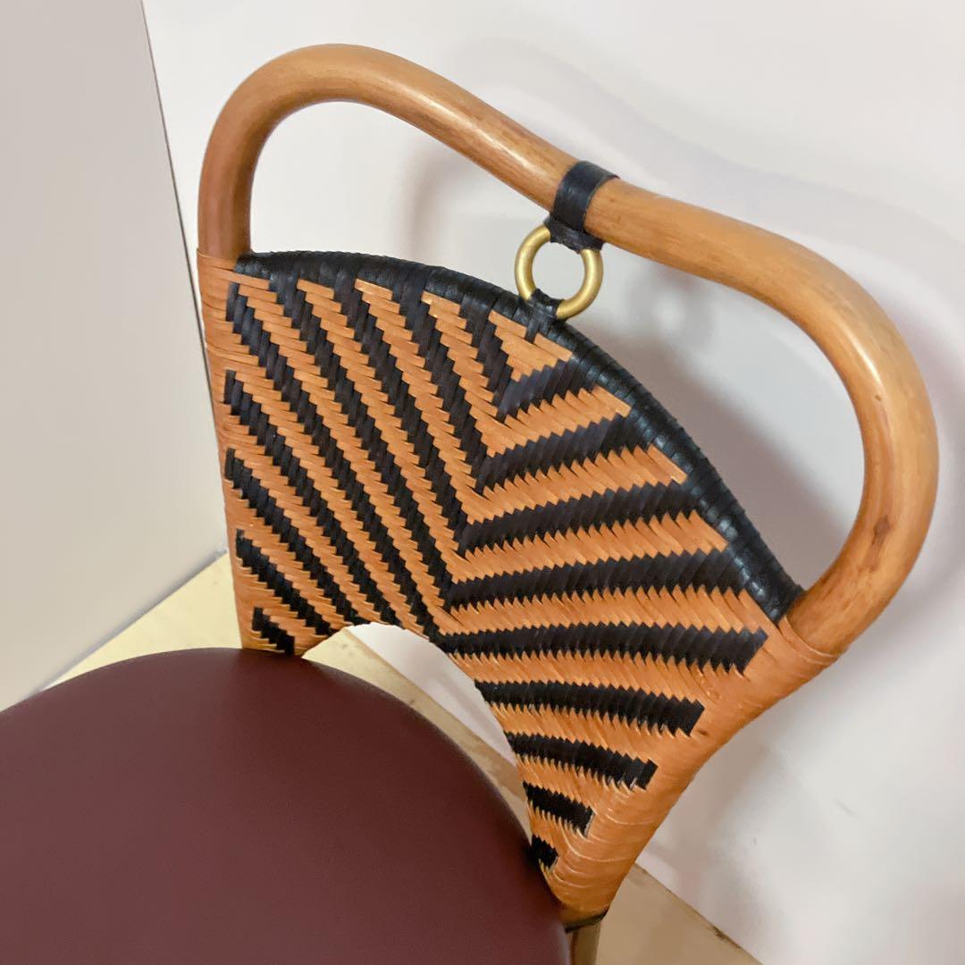 CRES ベントウッドチェア　ダイニングチェア　曲げ木　ラタン　2脚セット