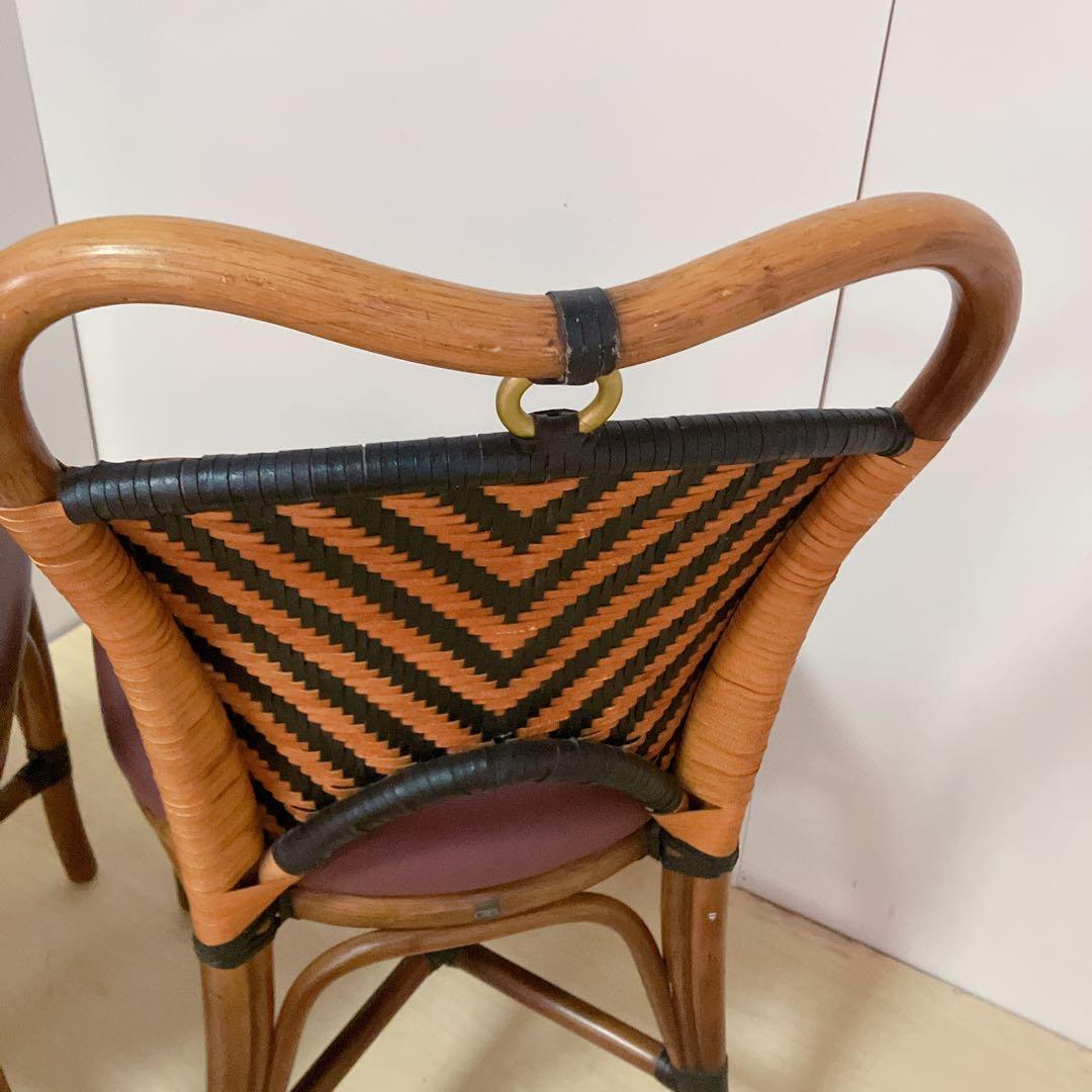 CRES ベントウッドチェア　ダイニングチェア　曲げ木　ラタン　2脚セット