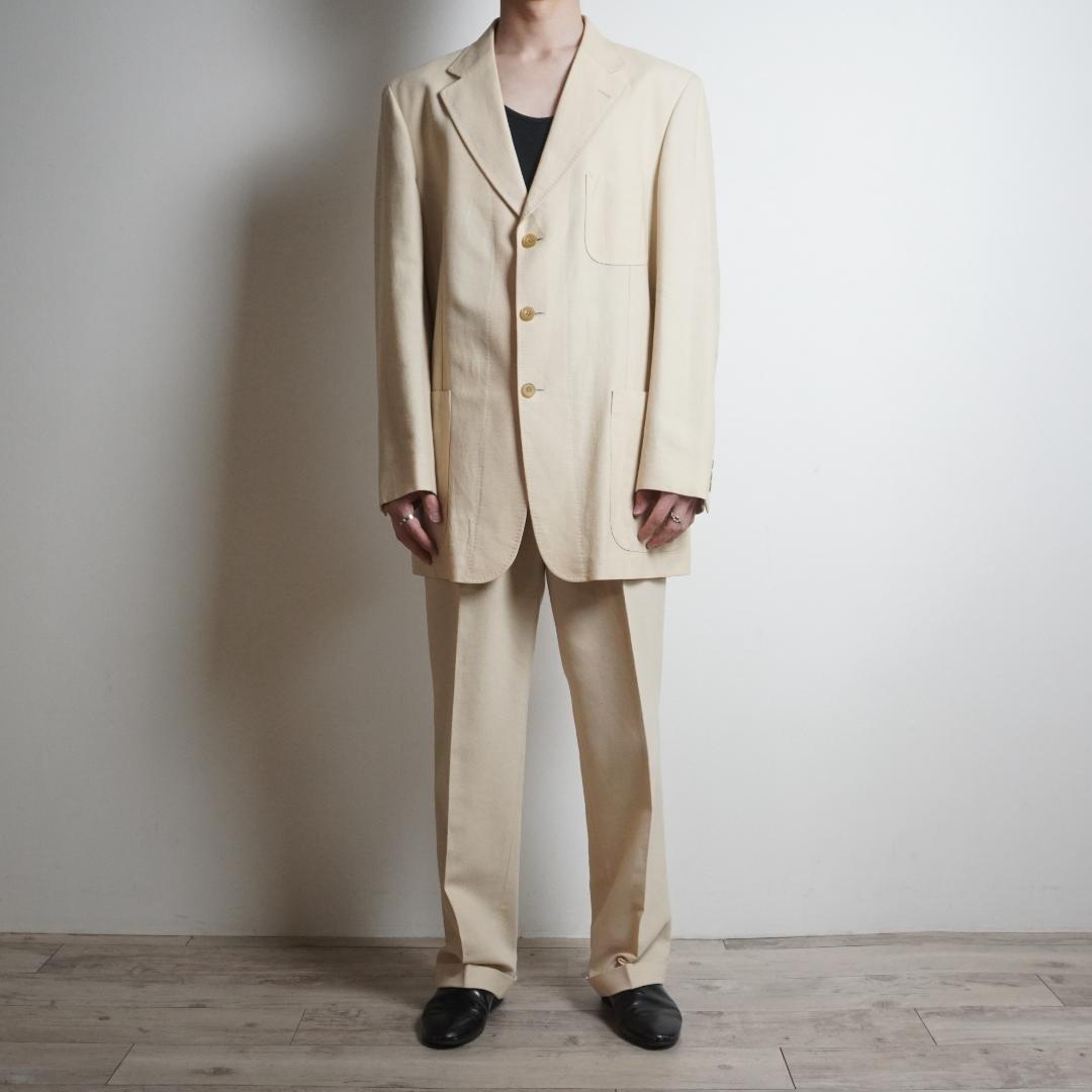 Paul Stuart リネン混コットン素材セットスーツ ベージュ/VW170