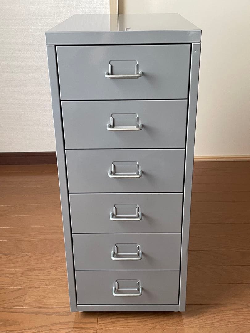 廃盤 IKEA イケア HELMER ヘルメル 引き出し　スチール キャスター付