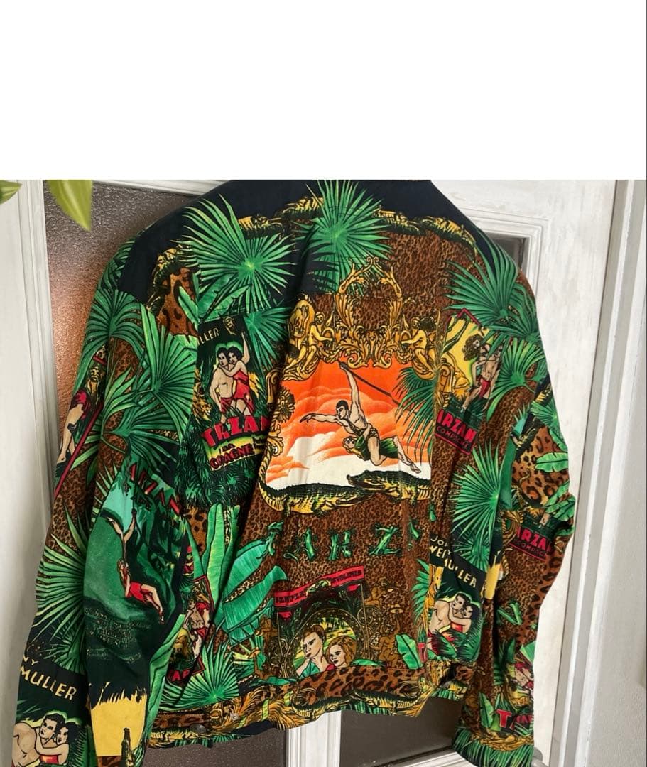 ジャングル　ターザン　柄 シャツ　 ジャケット　Versace ヴェルサーチ
