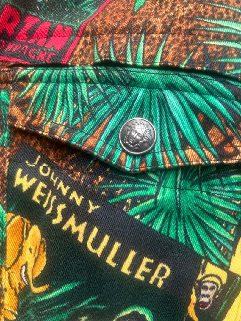 ジャングル　ターザン　柄 シャツ　 ジャケット　Versace ヴェルサーチ