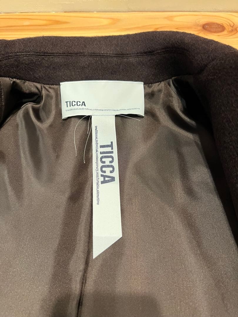 TICCA ティッカ ピーコート ブラウン