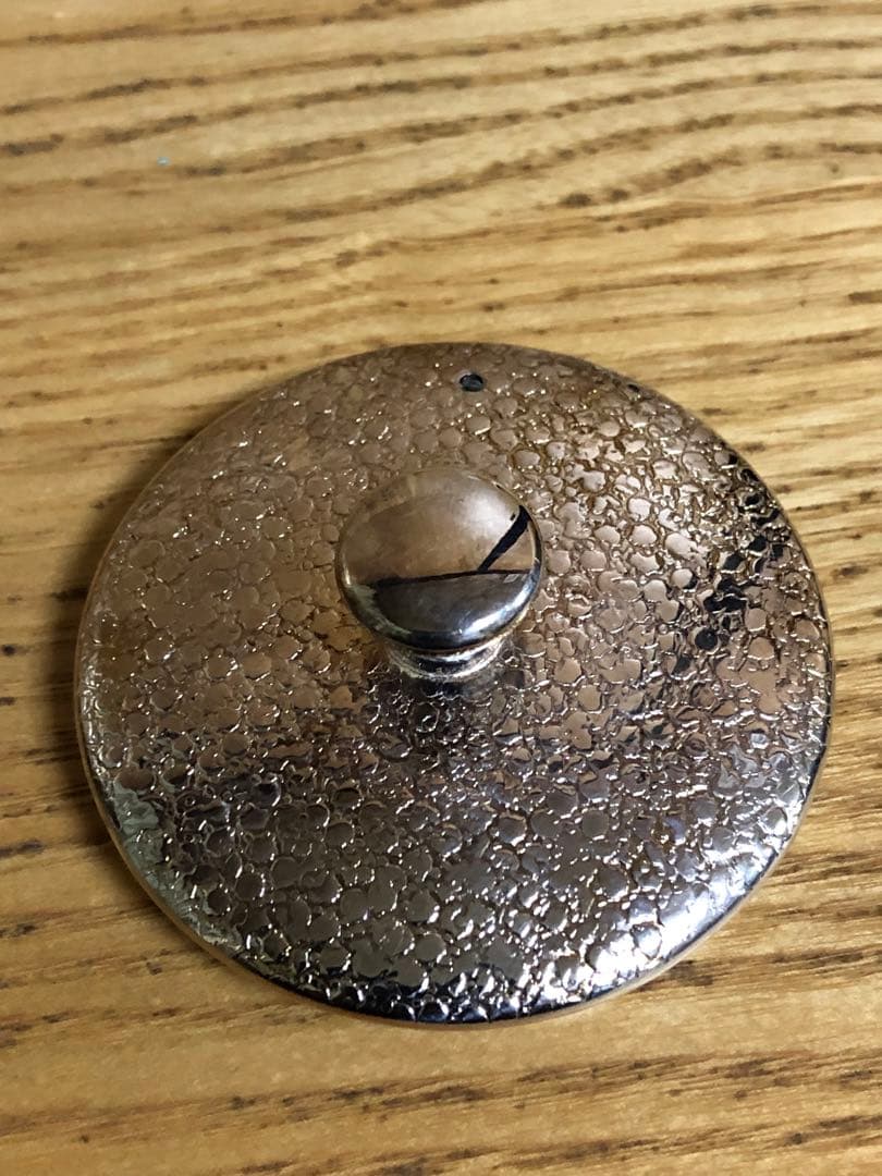 銀川堂　銀彩鎚肌燗瓶　未使用品