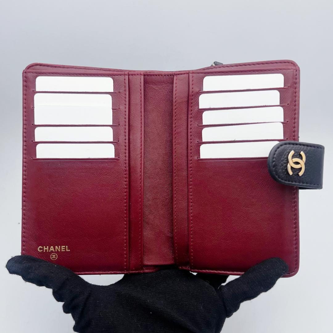 即決フォロー割！シャネル マトラッセ キャビア 財布 正規品保証2923