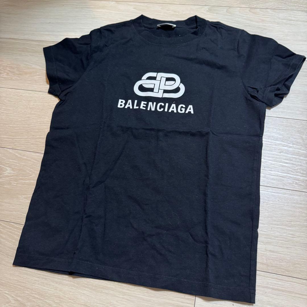 BALENCIAGA ロゴプリント Tシャツ S ブラック