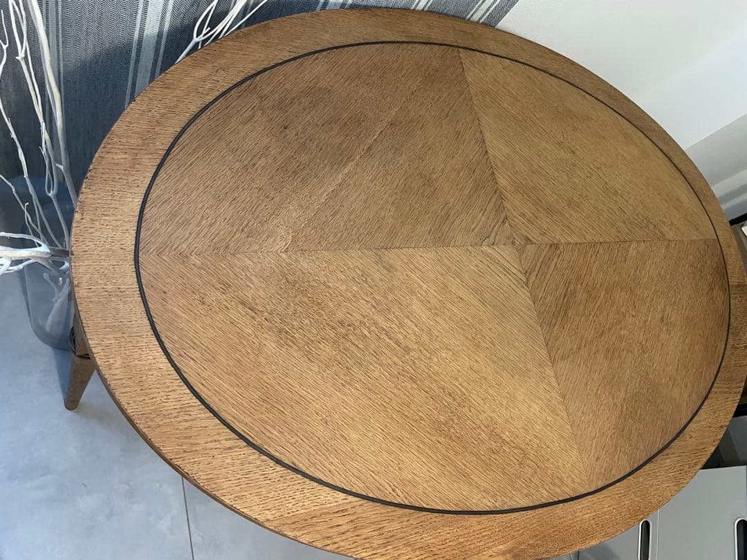 アンティーク　楕円形棚付きテーブル