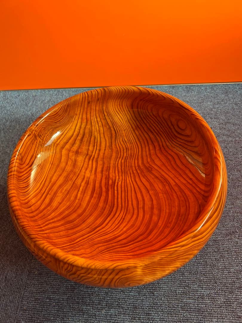 1094 屋久杉 菓子器鉢　フルーツ鉢 高台付き　未使用