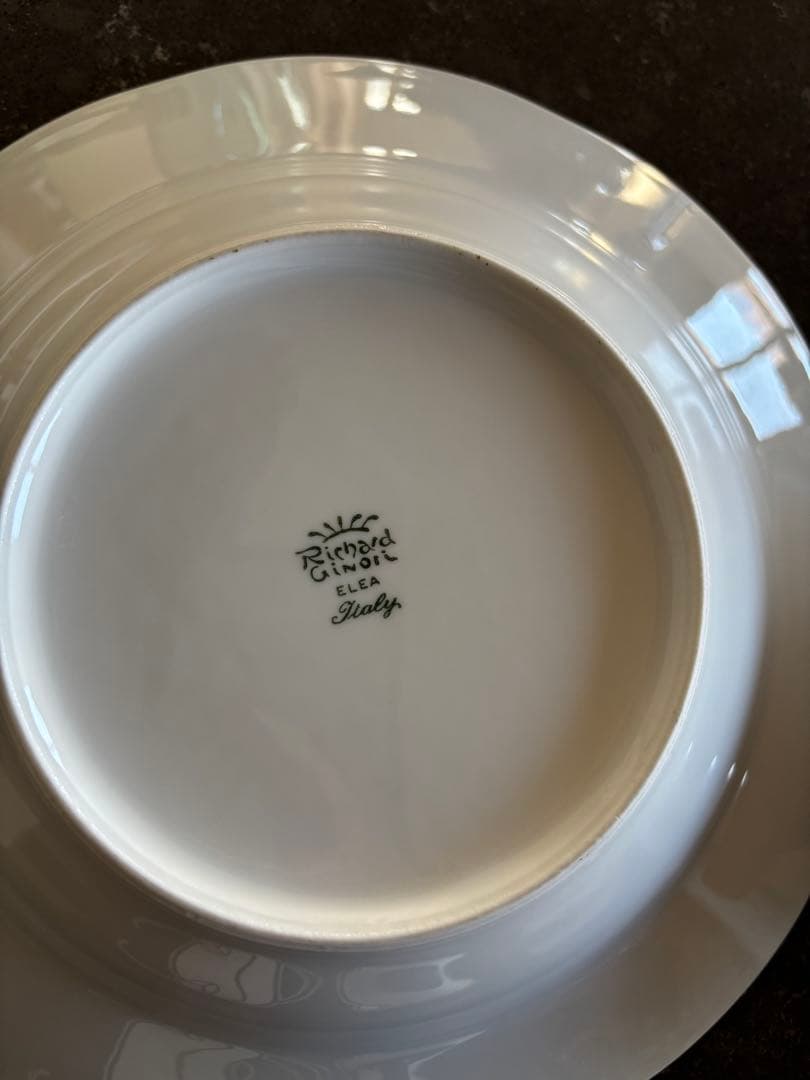 ジノリ　ボンジョルノ　ブルーロゴ　ディナープレート　24cm