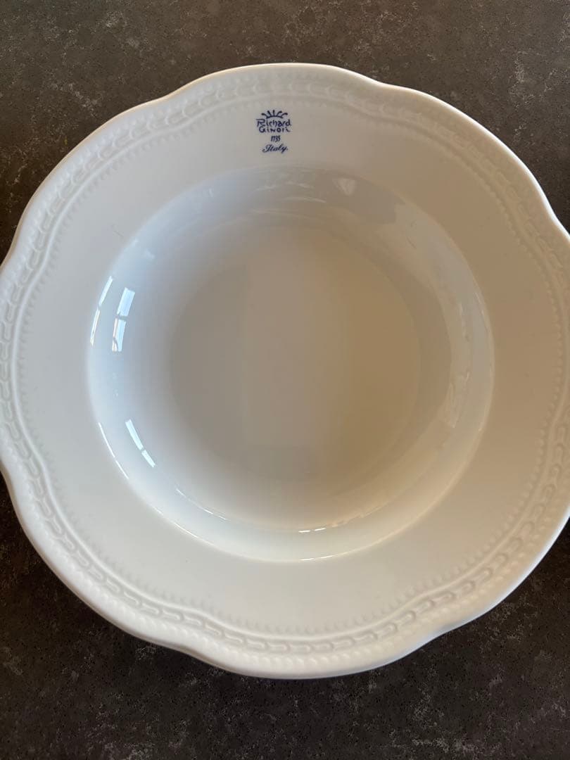 ジノリ　ボンジョルノ　ブルーロゴ　ディナープレート　24cm