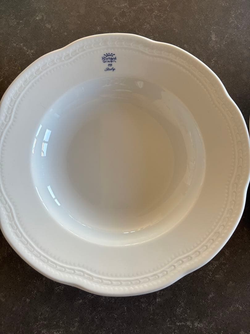 ジノリ　ボンジョルノ　ブルーロゴ　ディナープレート　24cm