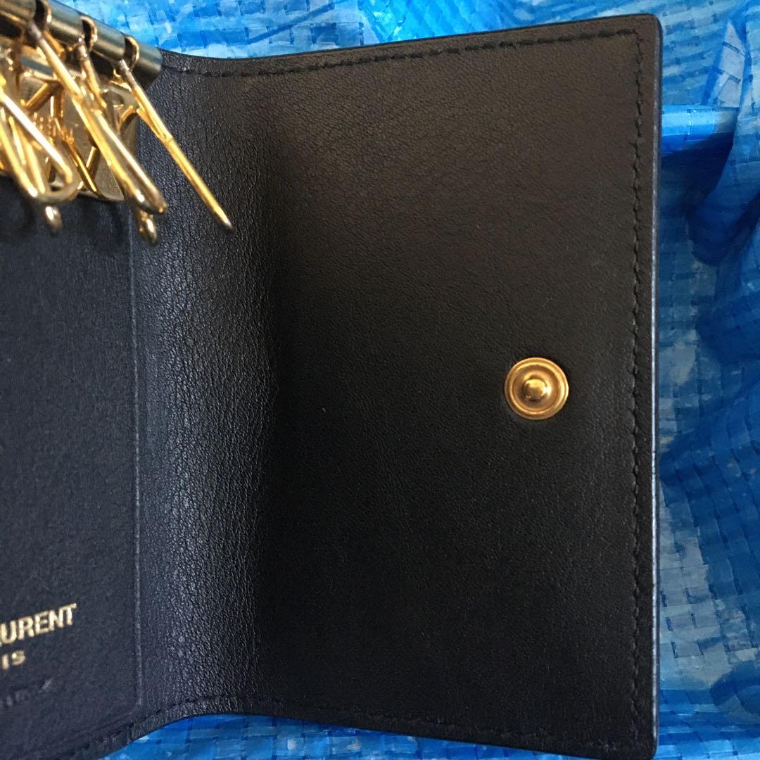 美品⬛︎イヴサンローラン⬛︎キーケース⬛︎ブラック⬛︎ゴールド⬛︎レザー⬛︎YSL⬛︎6連