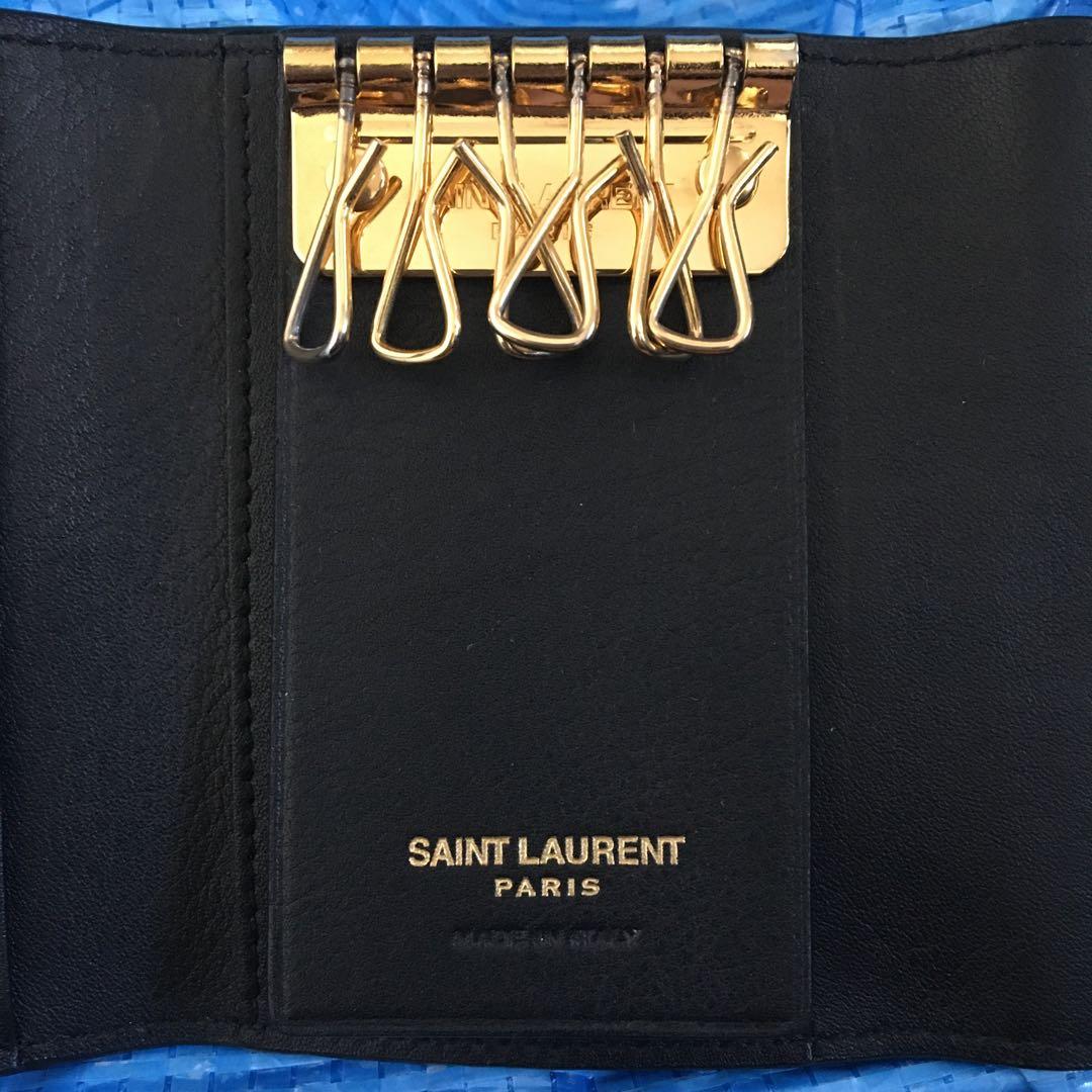 美品⬛︎イヴサンローラン⬛︎キーケース⬛︎ブラック⬛︎ゴールド⬛︎レザー⬛︎YSL⬛︎6連