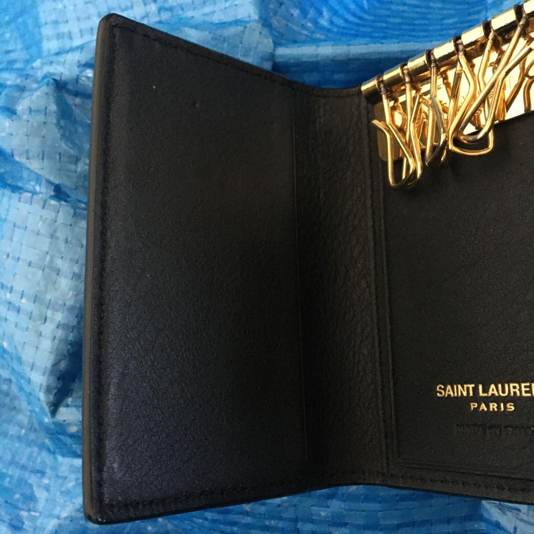 美品⬛︎イヴサンローラン⬛︎キーケース⬛︎ブラック⬛︎ゴールド⬛︎レザー⬛︎YSL⬛︎6連