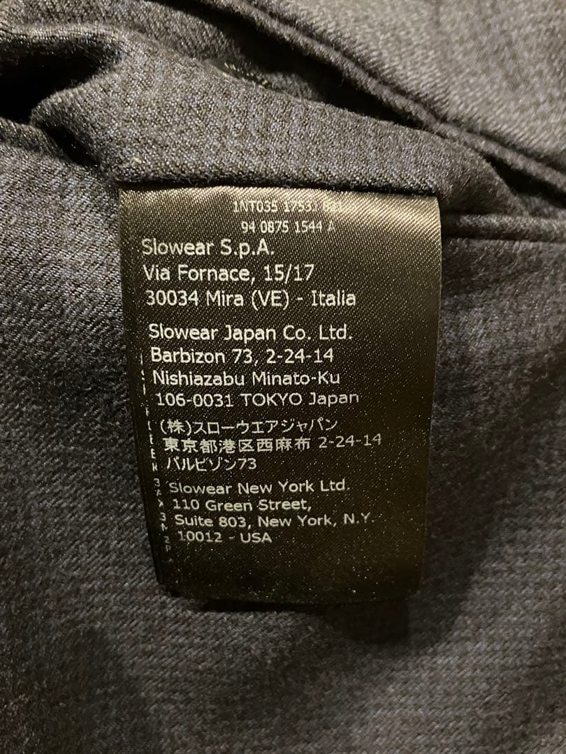 超美品！INCOTEX 1NT035 S100's SLIMFITウールパンツ