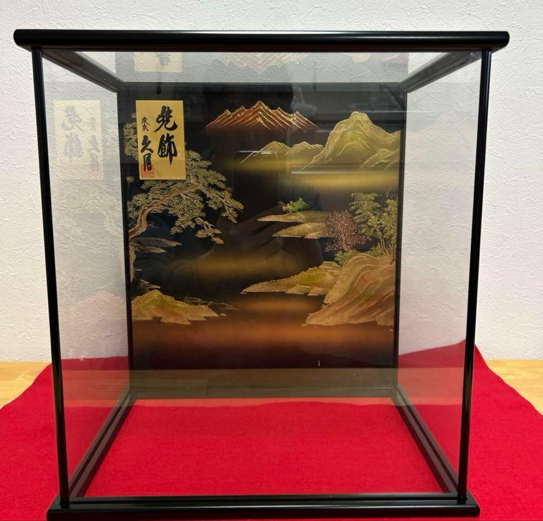 超美品　五月人形　久月　ケース入り　刀　弓　兜　大将　オルゴール付き