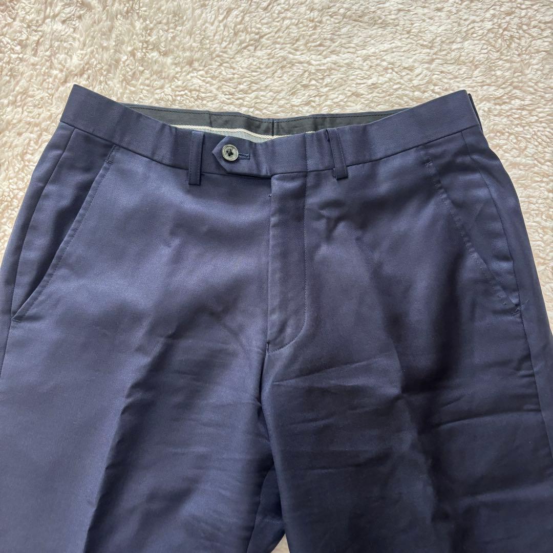 【高級】エルメネジルドゼニア スーツ スリーピース ネイビー M シェルボタン