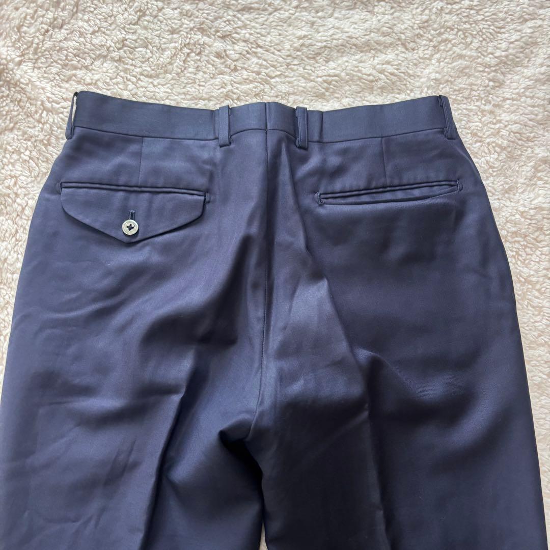 【高級】エルメネジルドゼニア スーツ スリーピース ネイビー M シェルボタン