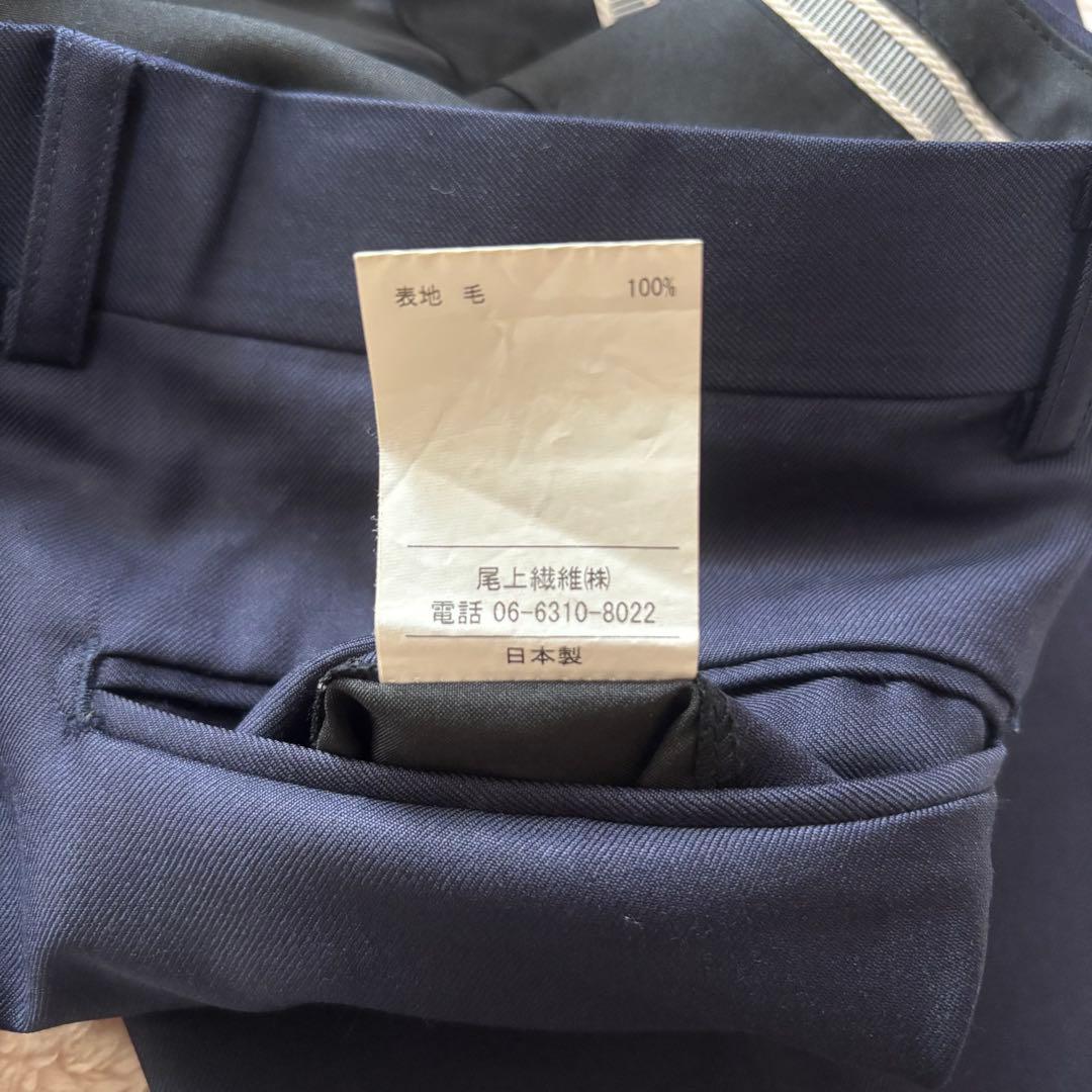 【高級】エルメネジルドゼニア スーツ スリーピース ネイビー M シェルボタン