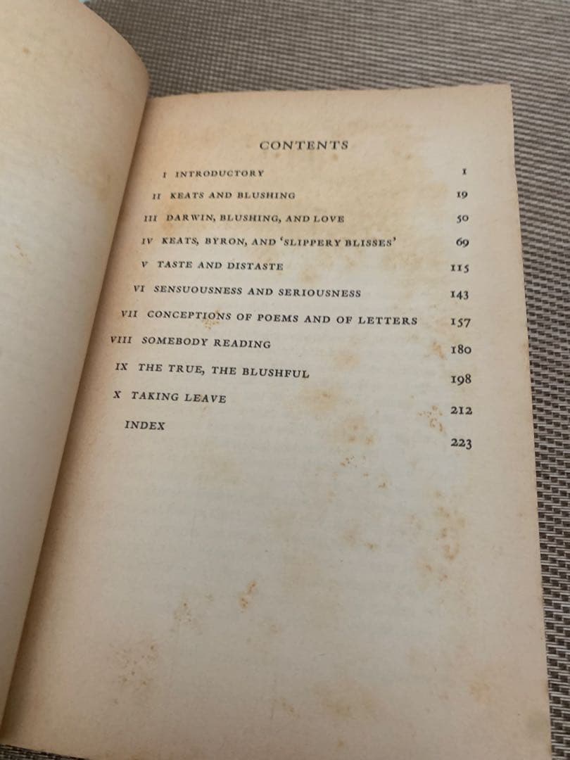 希少1974 KEATS AND EMBARRASSMENT