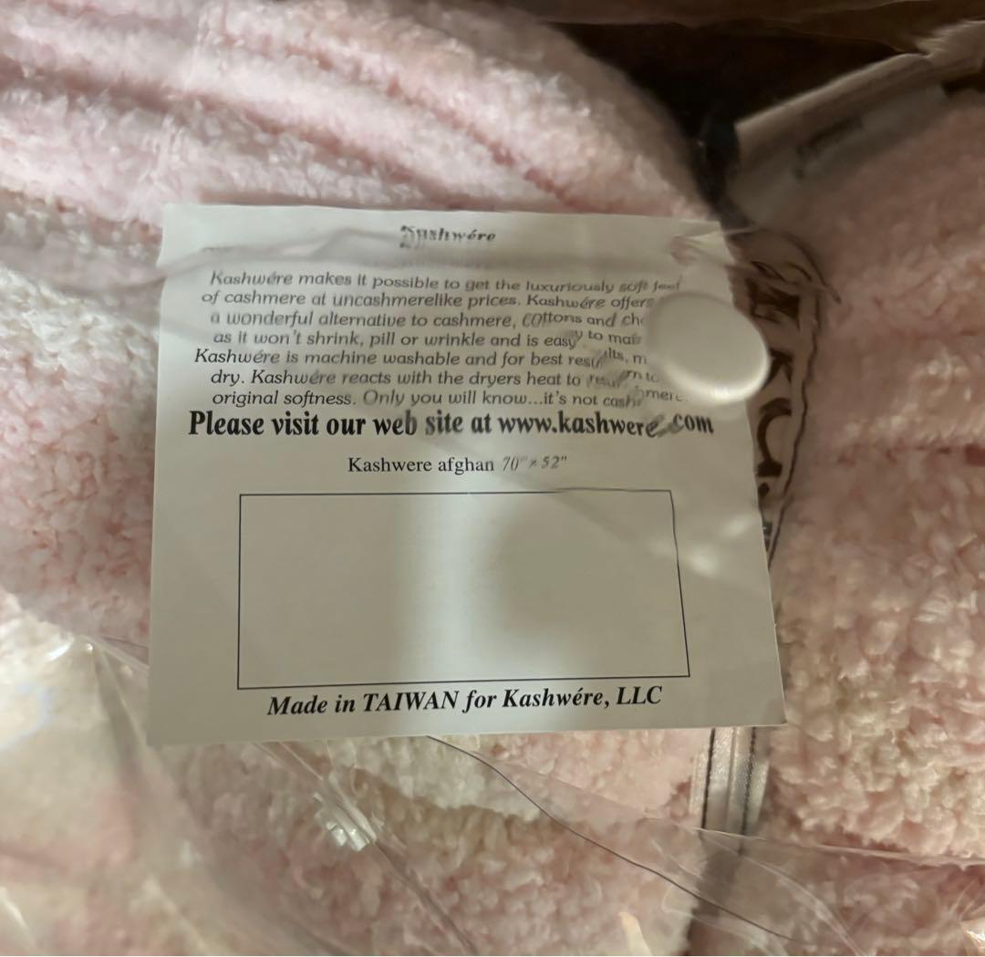 kashwere ブランケット（未使用、タグ付き）ダマスク　ピンク