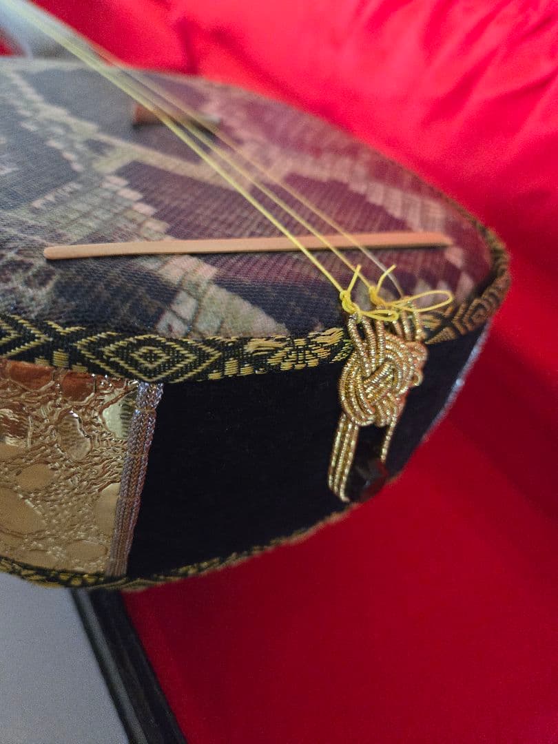 国産　守礼印 ハードケース 琉球 沖縄 三線 全長79cm 蛇皮柄