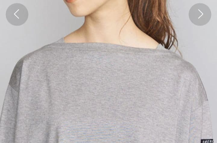 【新品】Americana コットンボートネックワンピース グレー