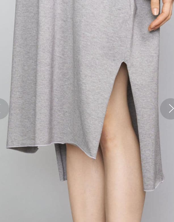 【新品】Americana コットンボートネックワンピース グレー