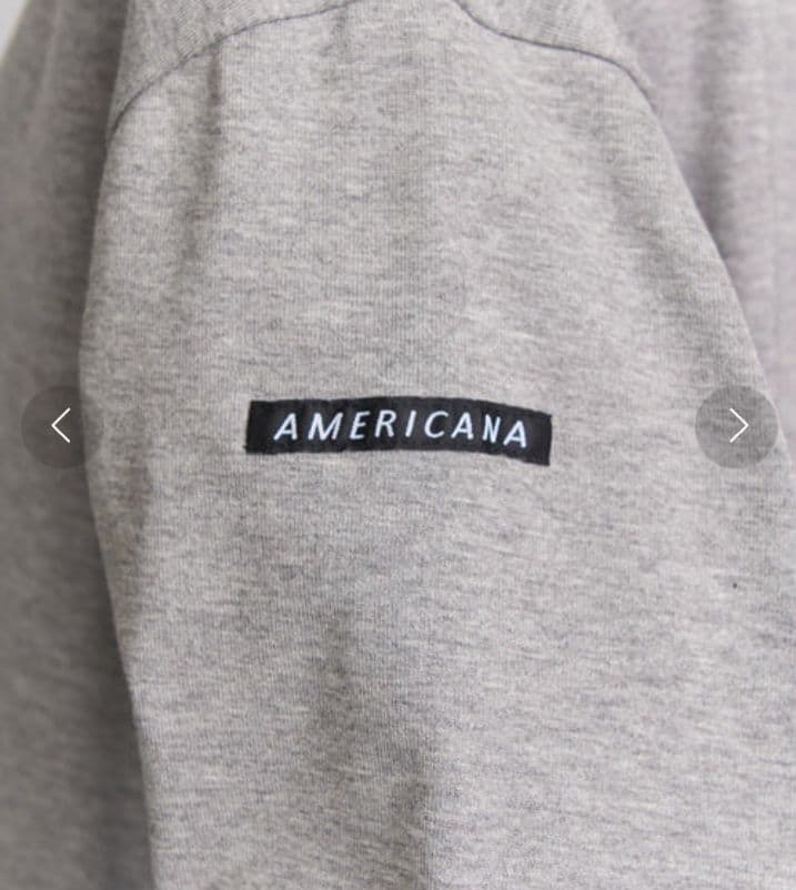 【新品】Americana コットンボートネックワンピース グレー