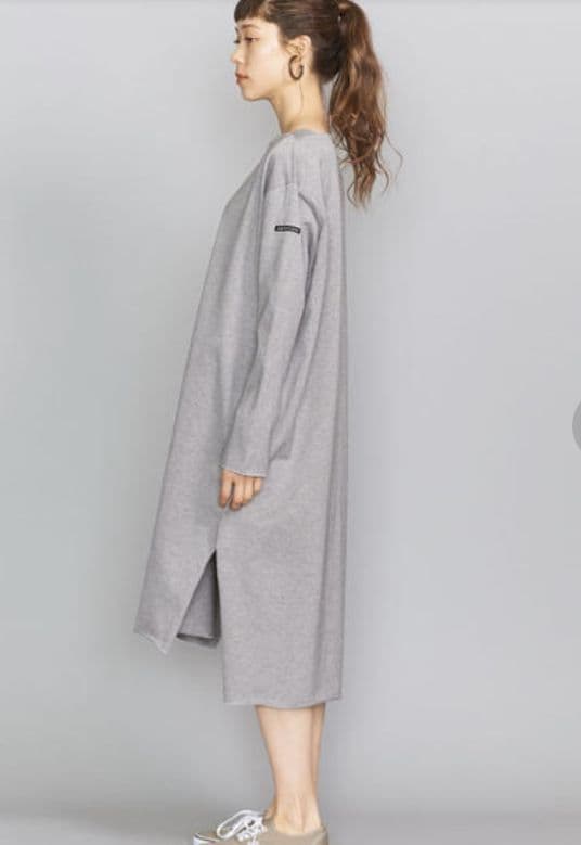 【新品】Americana コットンボートネックワンピース グレー