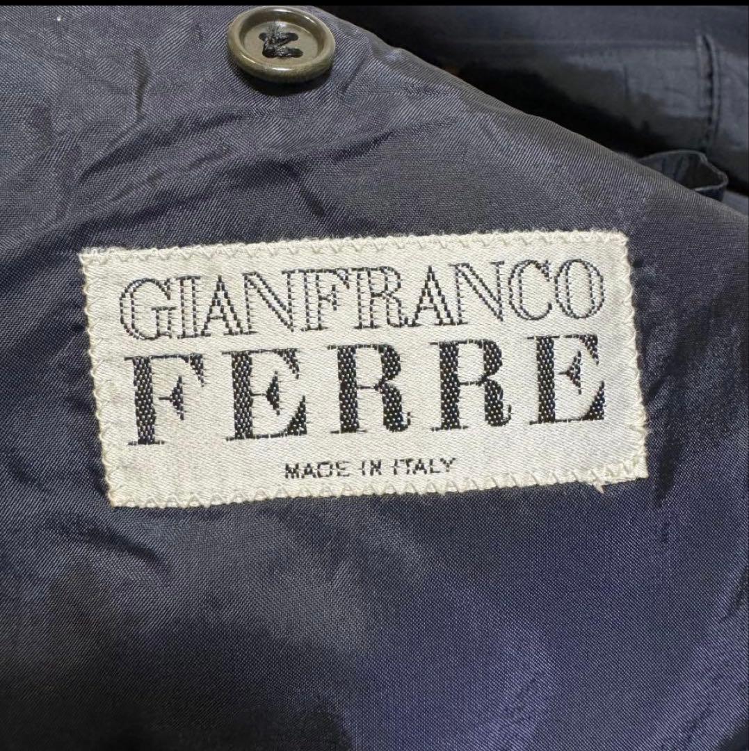 【カシミヤ混】GIANFRANCO FERRE ダブル スーツ 46