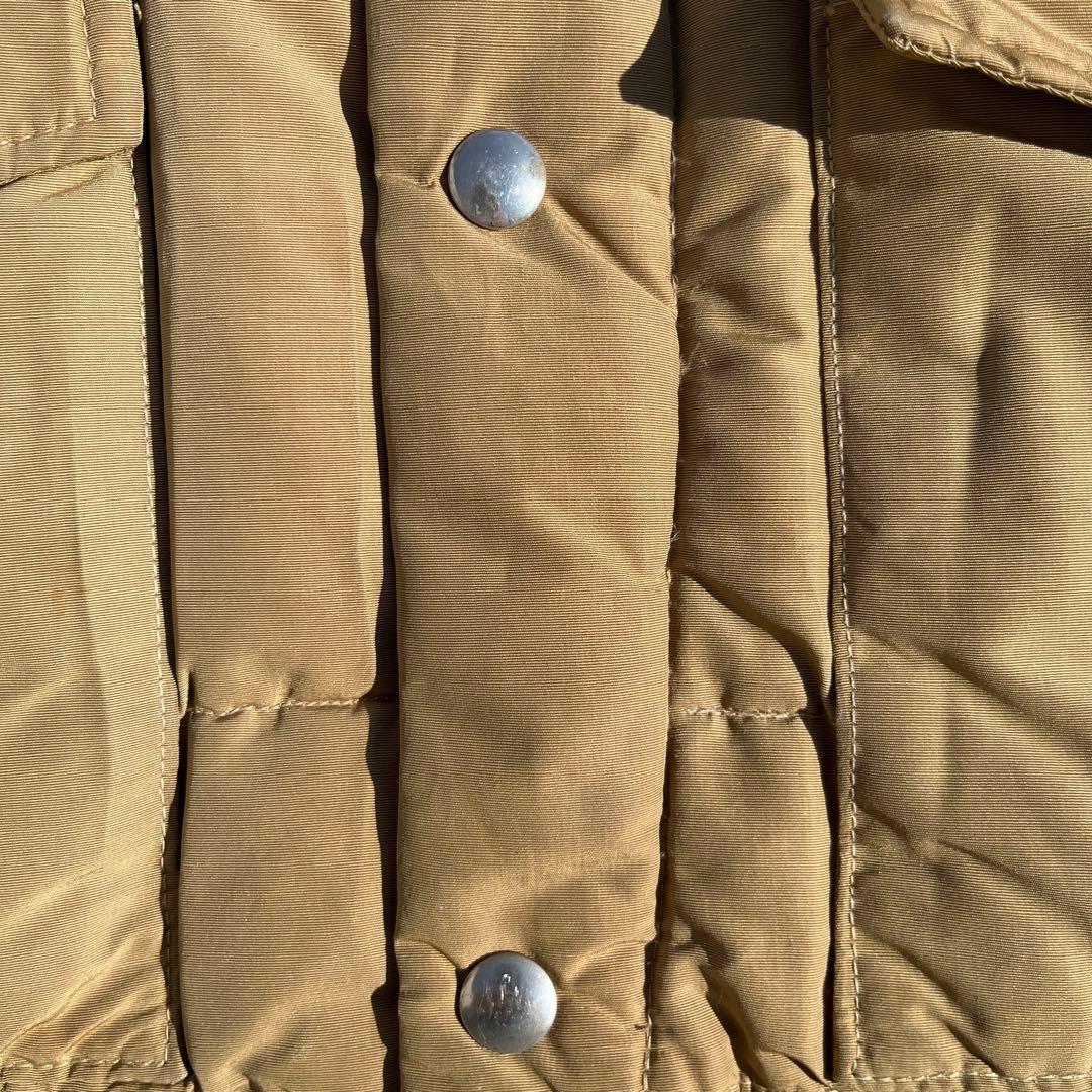 70s 縦型ポケット USA製 L.L.Bean ダウンベスト ベージュL