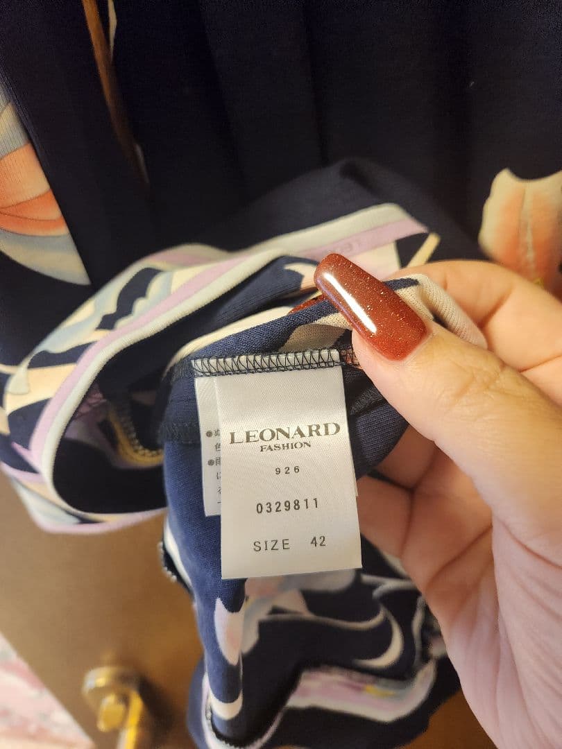 LEONARD FASHION フラワープリント チュニック 42