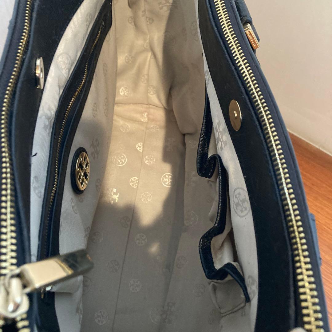 Tory Burch ブラック2wayレザービジネスバッグ A4サイズ